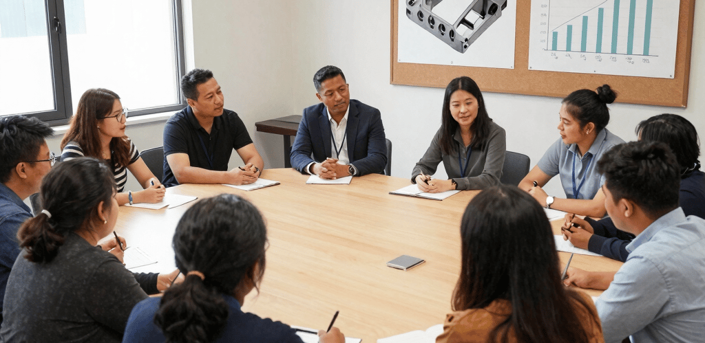 A close-up view of a network server or data center with numerous cables and connections. Orange cables are neatly arranged in the foreground, while various ports and connectors are visible in the background.