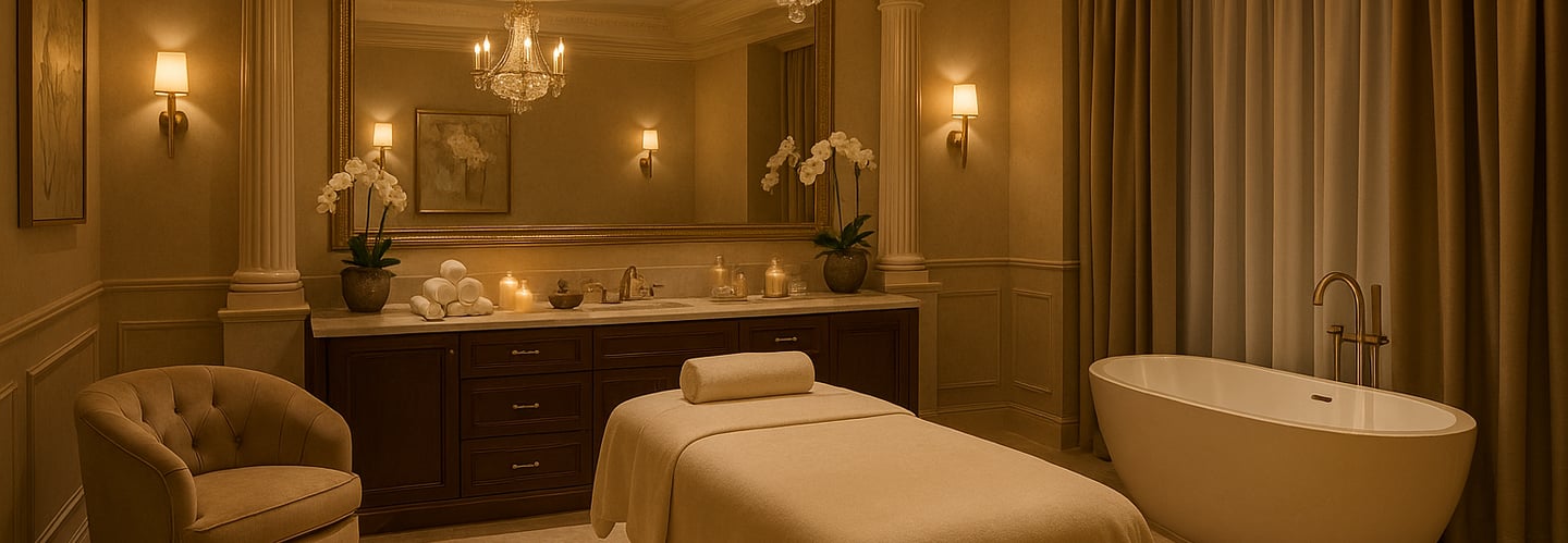 Luxury spa interiors at Luxe Spa Nagerbazar Kolkata