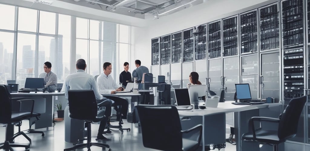 A digital display in a modern setting shows an agenda for a conference or workshop related to agile product development. The schedule includes various sessions, case studies, and coffee breaks, with timings from 9:00 to 16:45. The display has a header labeled 'Product inAgile' and sections are highlighted in purple.