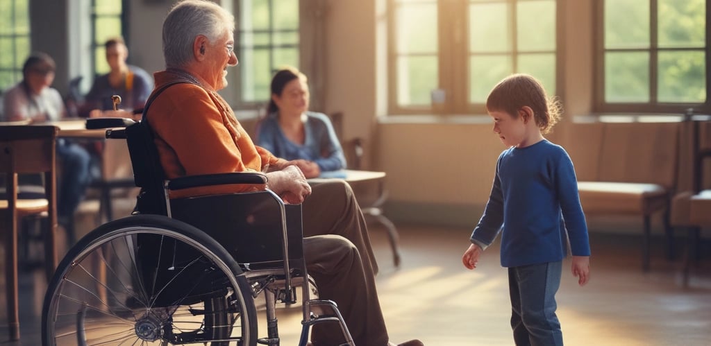 A sign indicating parking reserved for people with disabilities is mounted on a pole against a backdrop of blue sky and clouds. The sign includes the international symbol of access, with text below stating 'Parking Only' and a 'Minimum Fine $250'.