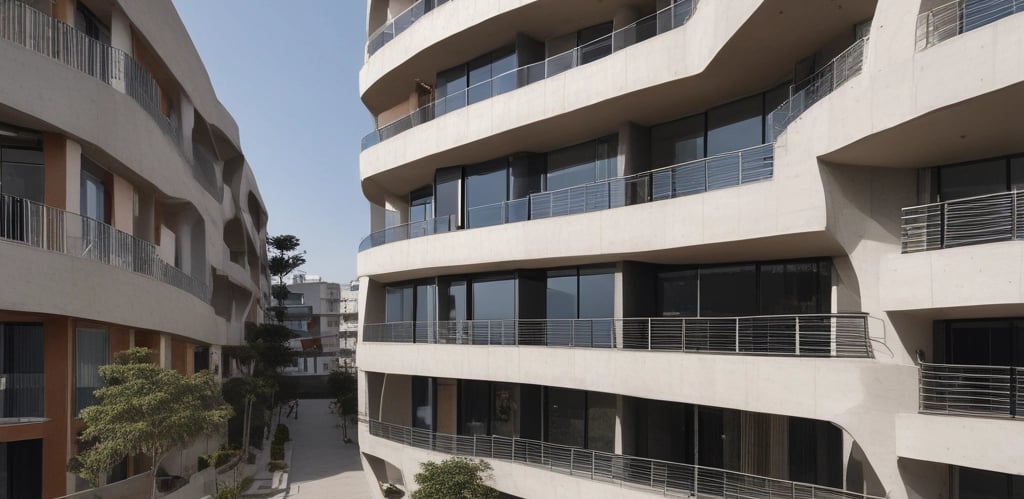 A friendly real estate agent showing a happy department in Lima. near Costa Verde