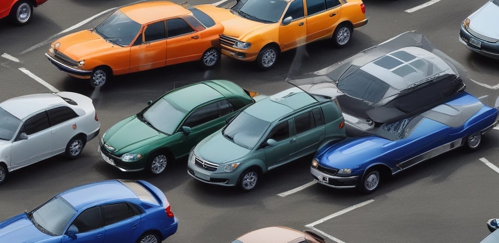 A man inside a vehicle with his hands pressed against the windshield. He appears to be making a playful or surprised expression. The vehicle has a sign with the name 'K. S. Motors Pvt. Ltd.' on the windshield and is a Mahindra model. Another person is seated next to the man inside the vehicle.