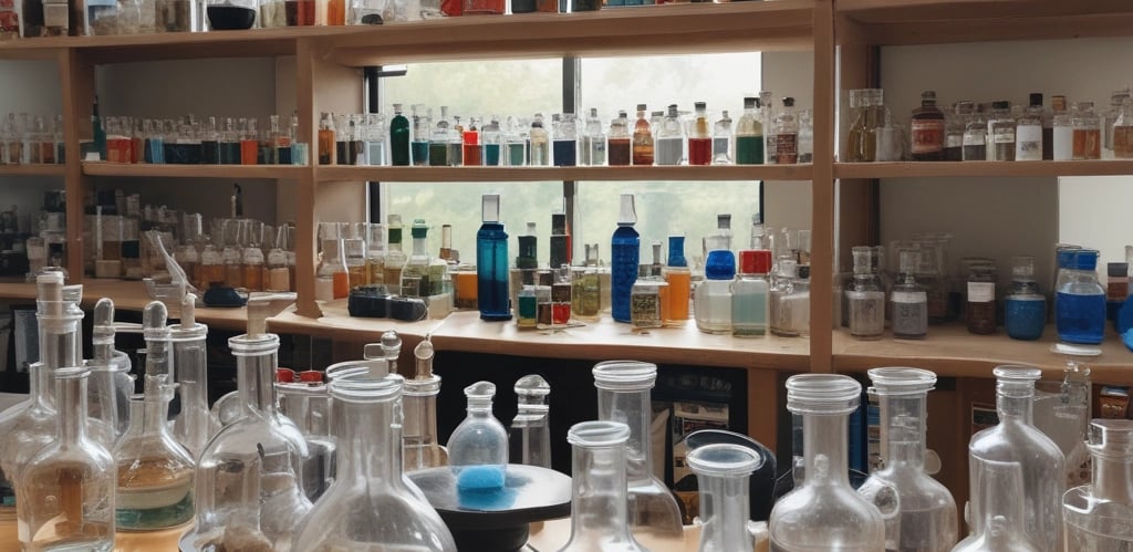 A cozy study nook with open textbooks on history, science, and Spanish, alongside colorful notes and a steaming cup of tea.