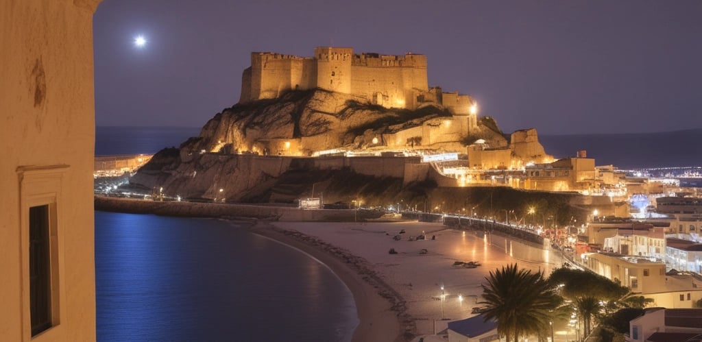 A warm, inviting scene of a concierge assisting happy travelers with maps and local guides in a stylish, minimalist office.