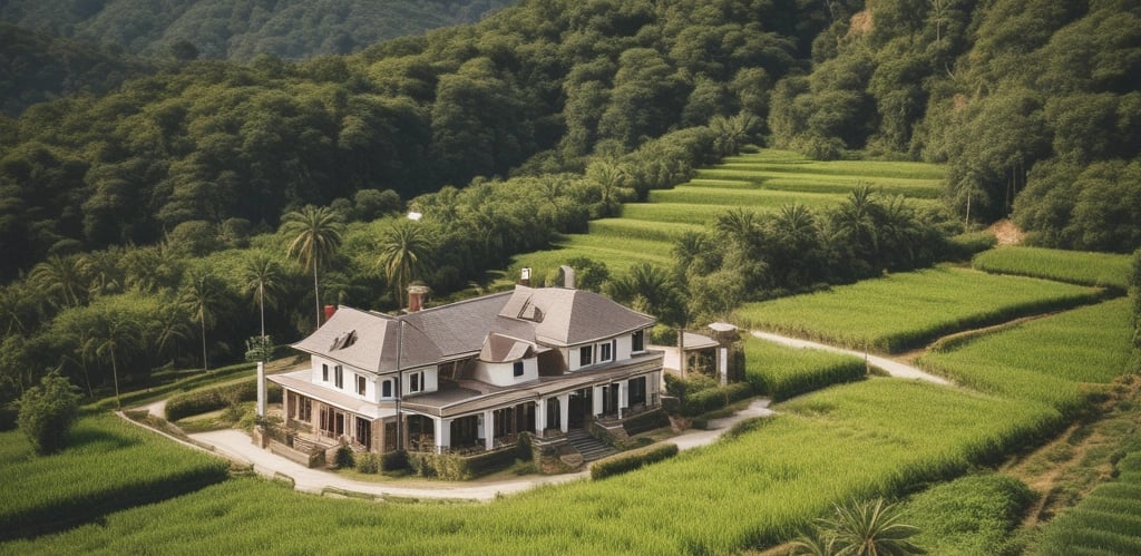 Office environment showing engineers discussing property plans and technical documents.