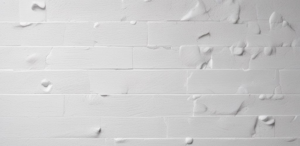 Close-up of a beige wall treated with crystal technology showing a smooth, moisture-resistant surface.