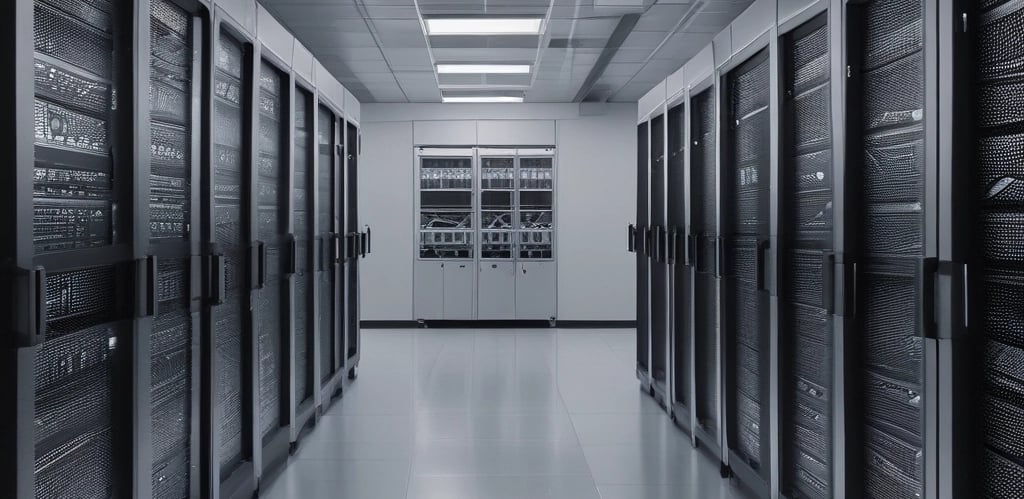 Team of professionals collaborating on electrical and IT project plans in a modern office.