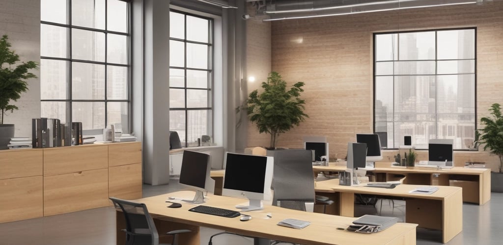 A diverse group of freelancers collaborating over laptops and strategy notes in a bright, creative workspace.