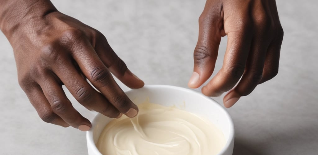 Portrait of Nel Makini smiling warmly in a softly lit, elegant cream and beige setting.