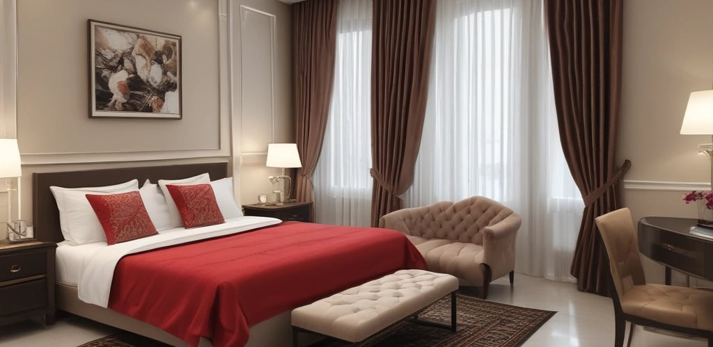 Front view of Lotus Guest House with welcoming entrance and greenery.