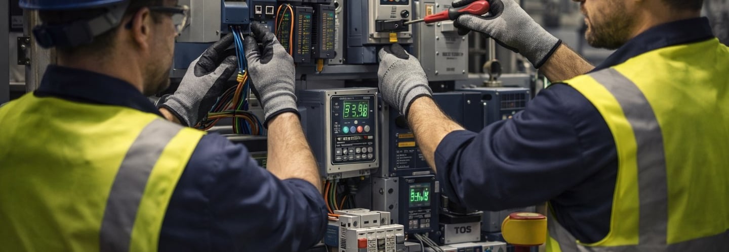 Maintenance industrielle électrique sur armoire électrique usine Algérie