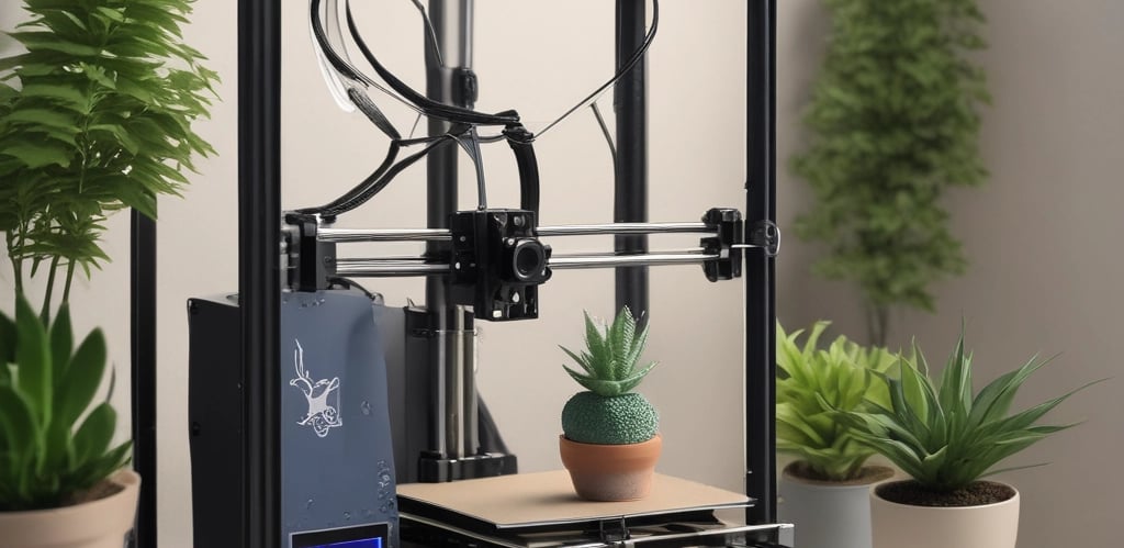 Close-up of a sleek, minimalist 3D printed object on a clean white surface.