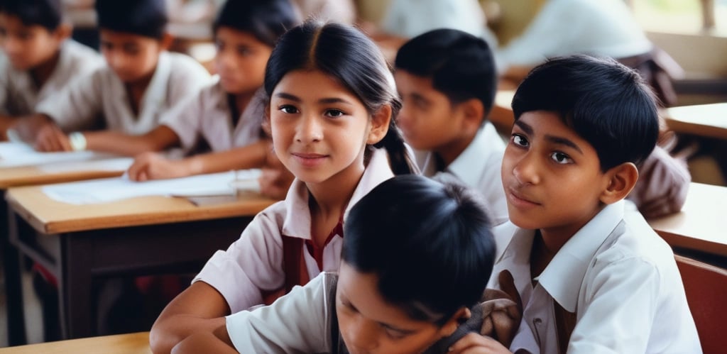 A serene photo of community members sharing a meal under a soft green canopy, symbolizing unity and care.