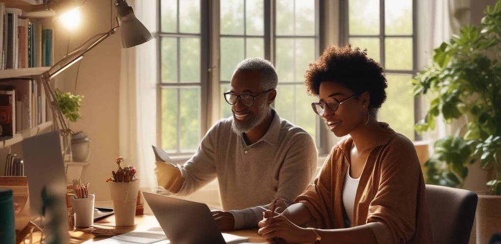 A diverse group of learners engaged in a hands-on digital skills workshop.