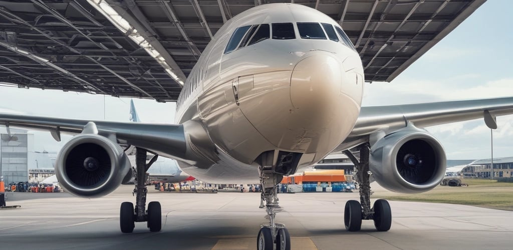 A sleek airplane soaring above clouds during sunset, symbolizing reliable aviation services.
