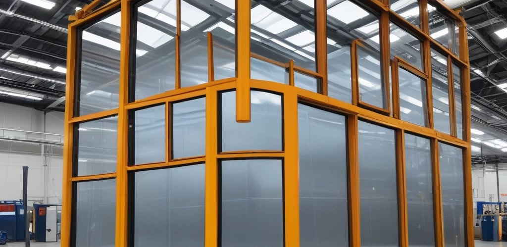 A modern acoustic window installation in a stylish living room.