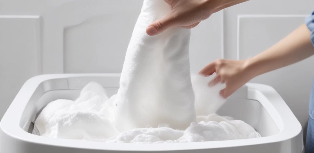 clean laundry to show powder of detergent powder