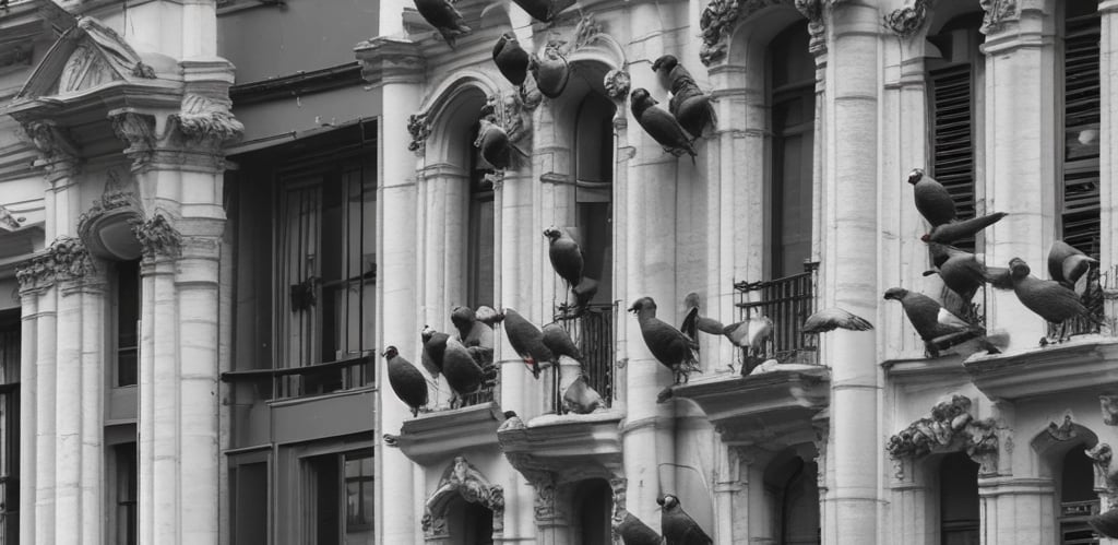Technician managing urban wildlife control with equipment in a city setting