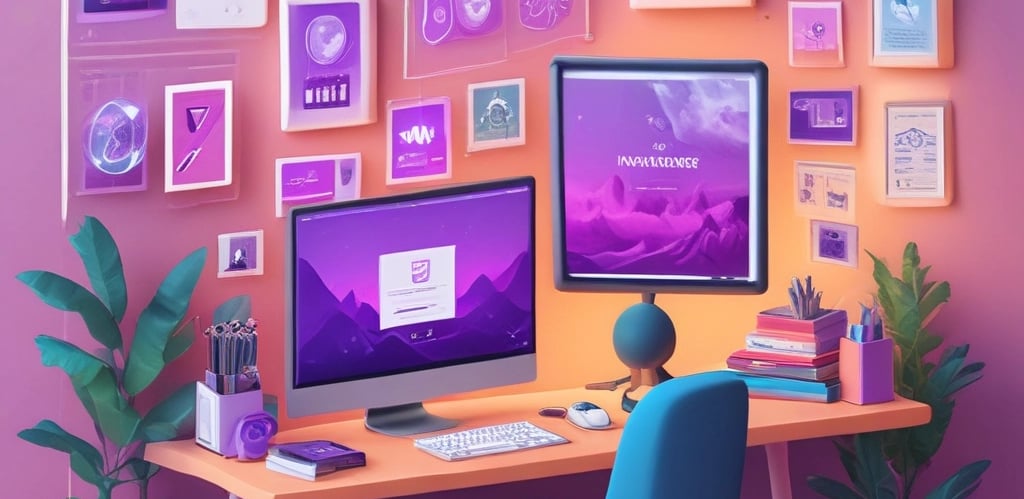 A detailed sketch of web design layouts, featuring boxes, arrows, and various shapes representing components of a webpage. The designs include placeholders for images and text, with lines and symbols indicating structure.