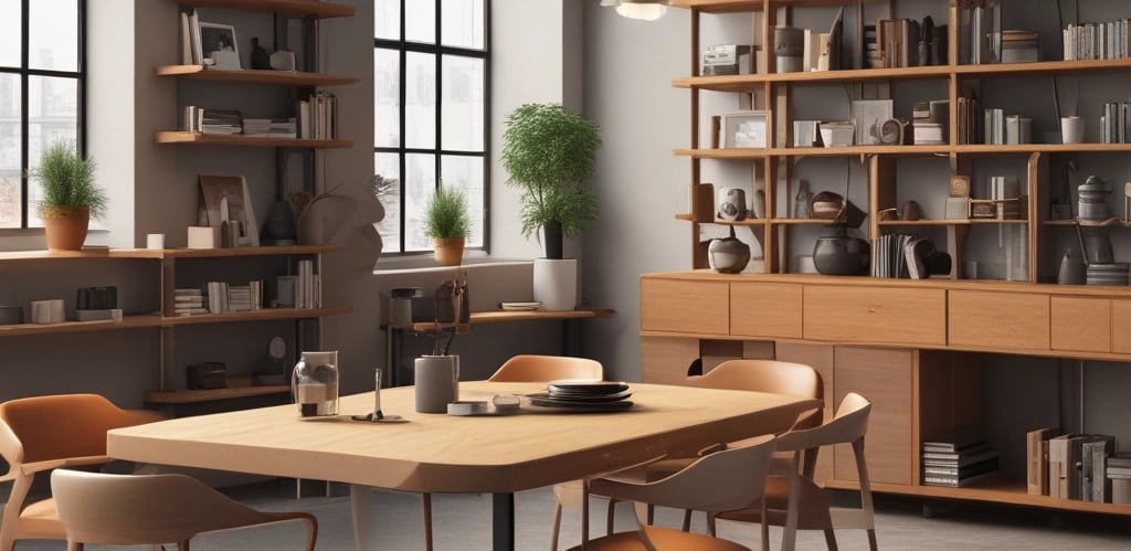 Steel and glass building facade with red horizontal slats creating a dynamic, modern architectural design.