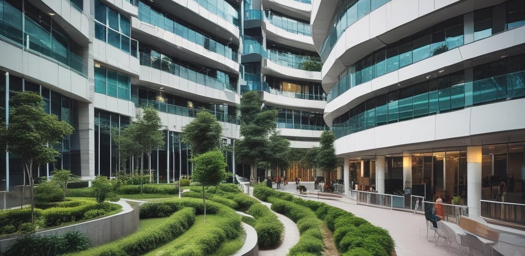 Four small, white robot figures are sitting in a row, each with a laptop in front of them. They have round bodies and blue accents, with 'AI' displayed on their chests. The background is minimal and light gray, emphasizing the robots and their computers.