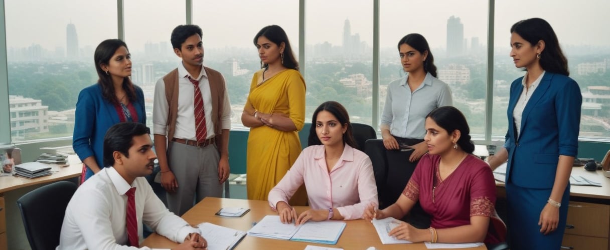 Transgender-inclusive workplace collaboration in Delhi.