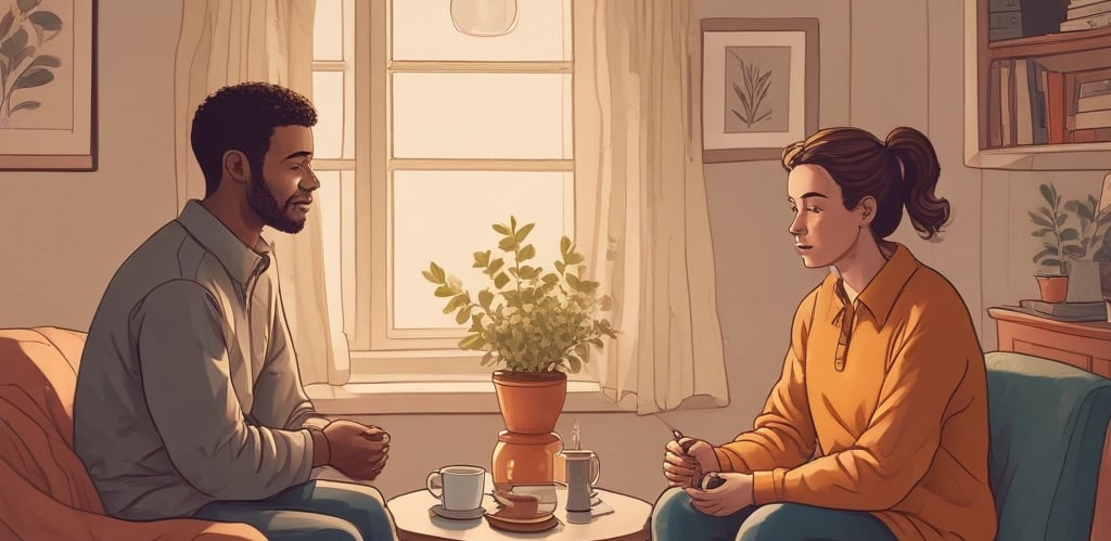 A serene landscape symbolizing a safe space for personal growth.