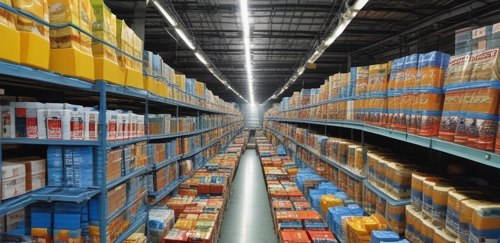 A modern factory producing plastic packaging with machinery and workers in action.