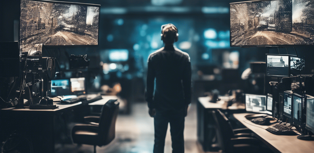 woman in blue shirt standing on hallway