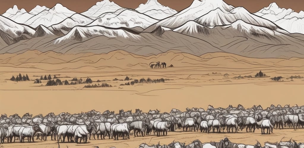 A street-side shop with an open front showcases a variety of colorful packaged goods inside. A man is seated at the entrance, holding a blue bag, with additional items like a red bag and cardboard boxes nearby. The storefront has signage with Chinese characters, and the surrounding environment appears to be urban with a road in the foreground.