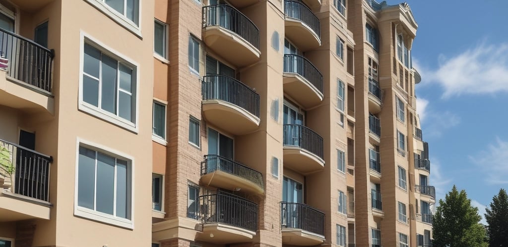 A confident investor reviewing property plans with a city skyline in the background during sunset.
