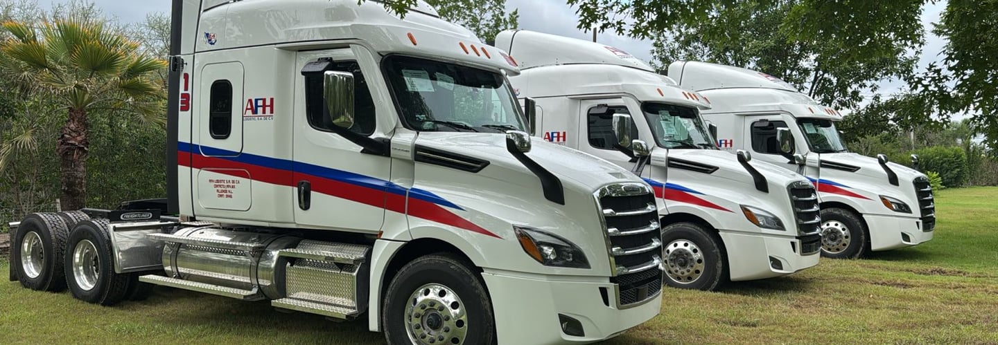 Camiones de transporte refrigerado de AFH Logistics en Allende