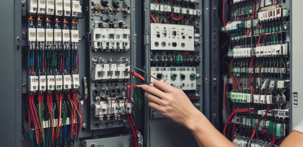 A professional technician performing maintenance services in a residential setting.