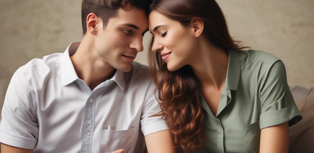 A group of people gathered around a table, where a person in the center seems to be receiving comfort or support. The atmosphere appears intimate and focused, with individuals displaying attentive body language.