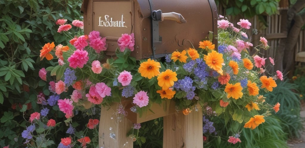 yellow and white mail box