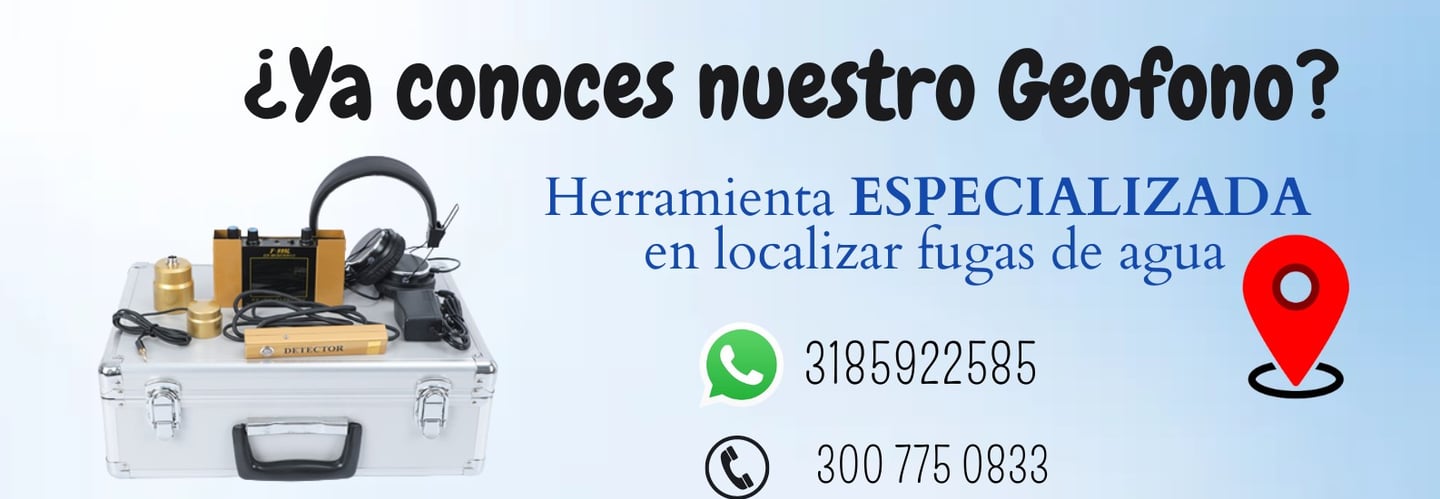 banner informativo donde se promociona el uso de geofono para dteccion de fugas