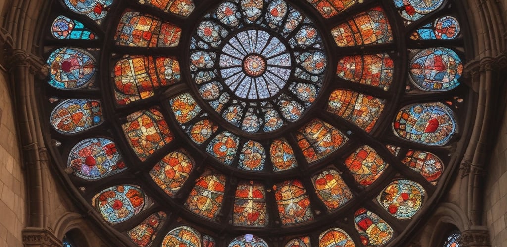 A serene image of a humble person praying in a quiet chapel bathed in soft morning light.
