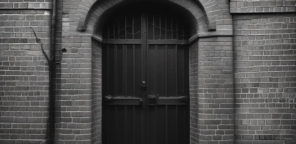 A sleek, modern black gate slightly ajar, symbolizing exclusive access and opportunity.