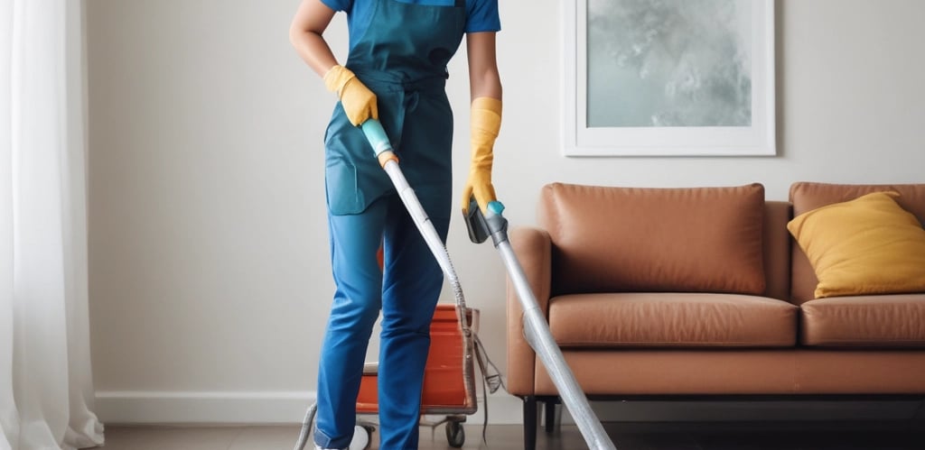 A group of workers wearing orange safety uniforms and helmets are cleaning a paved street area near a crosswalk. They are using hoses and brooms to clean the wet surface. Surrounding buildings, including a hotel named 'ROYAL HOTEL SAIGON,' and trees can be seen in the background.