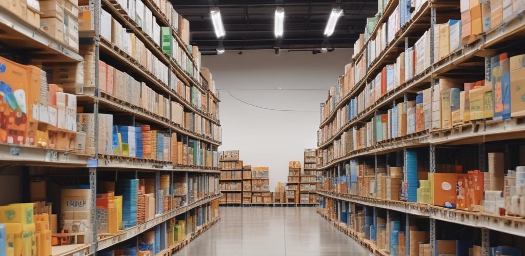 shopping mall with assorted products