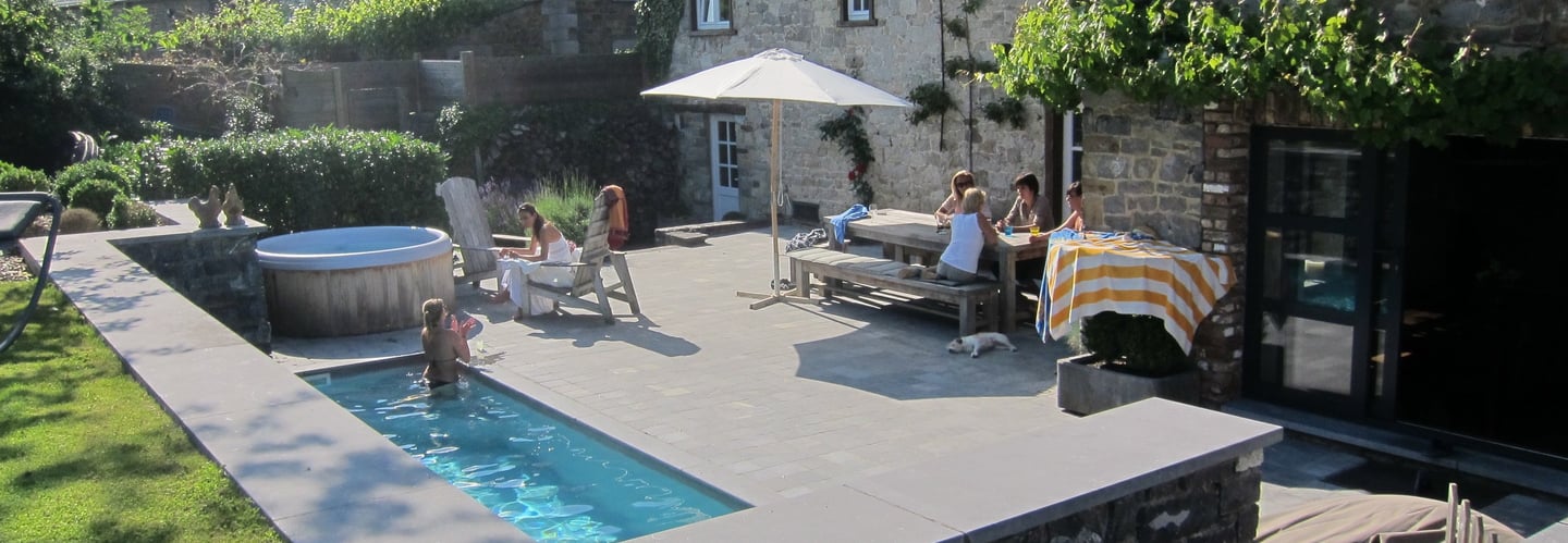 Terrasse de la maison d'hôtes à Crupet