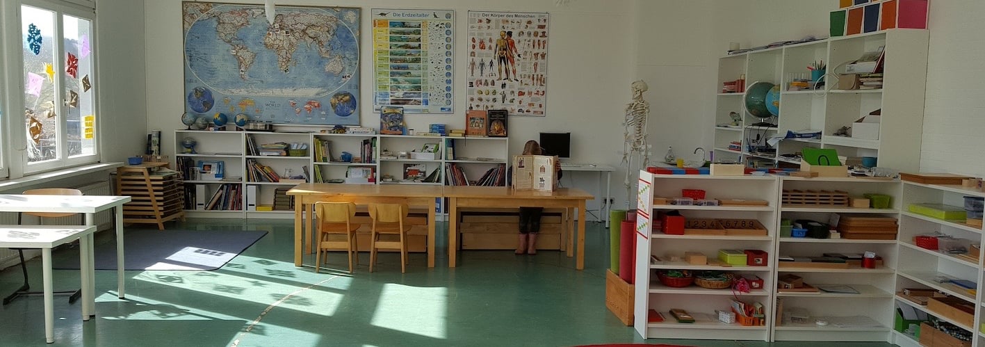 Forscherraum in der Anfangszeit der Freien Schule Berkenroth