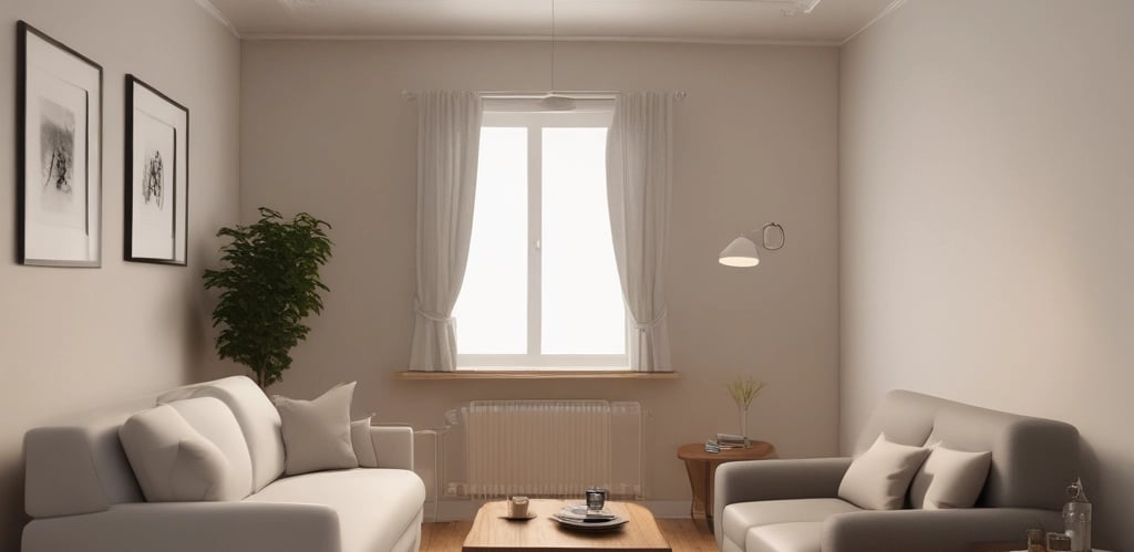 A serene therapist's office with soft lighting and comfortable seating.