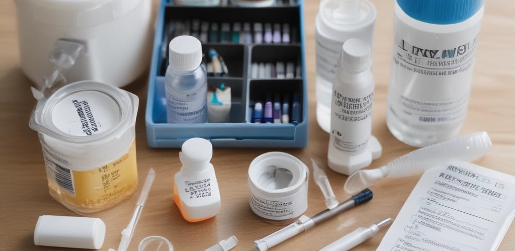 Technician conducting a mobile drug testing service outdoors