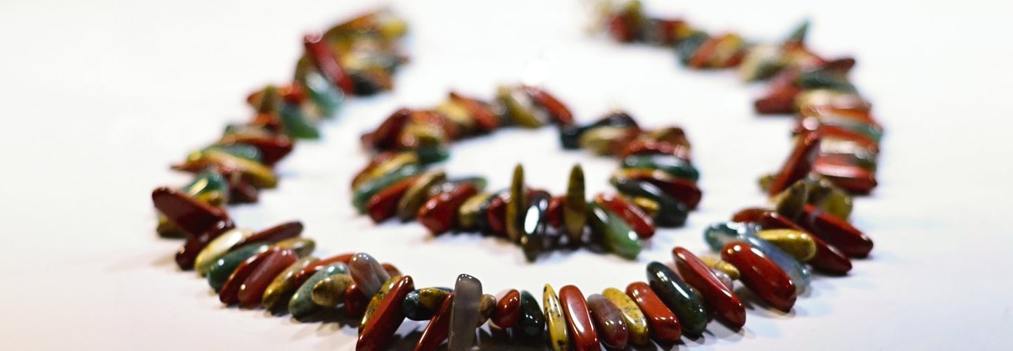handmade necklaces and bracelets made of natural stones
