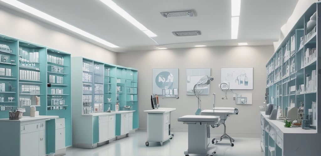 A welcoming storefront of 786 Enterprises with shelves displaying premium skincare and aesthetic products.