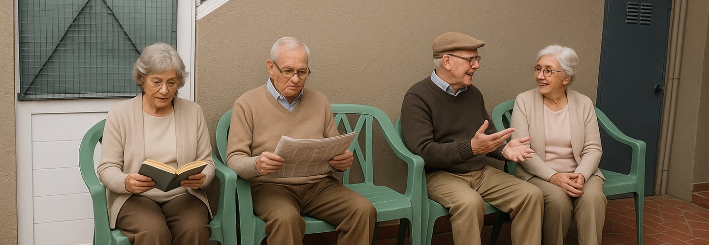 abuelos en la residencia, un día cualquiera