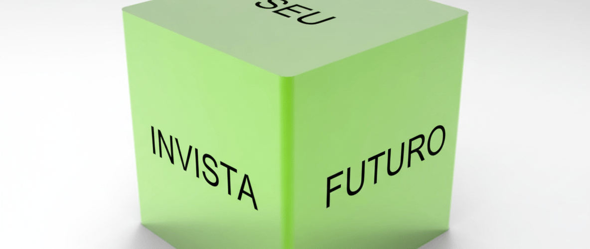 a green box with the words investa seu futuro