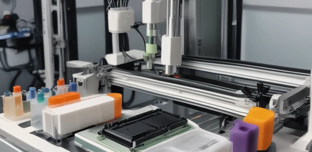 A modern laboratory setting showcasing peptide research and development.