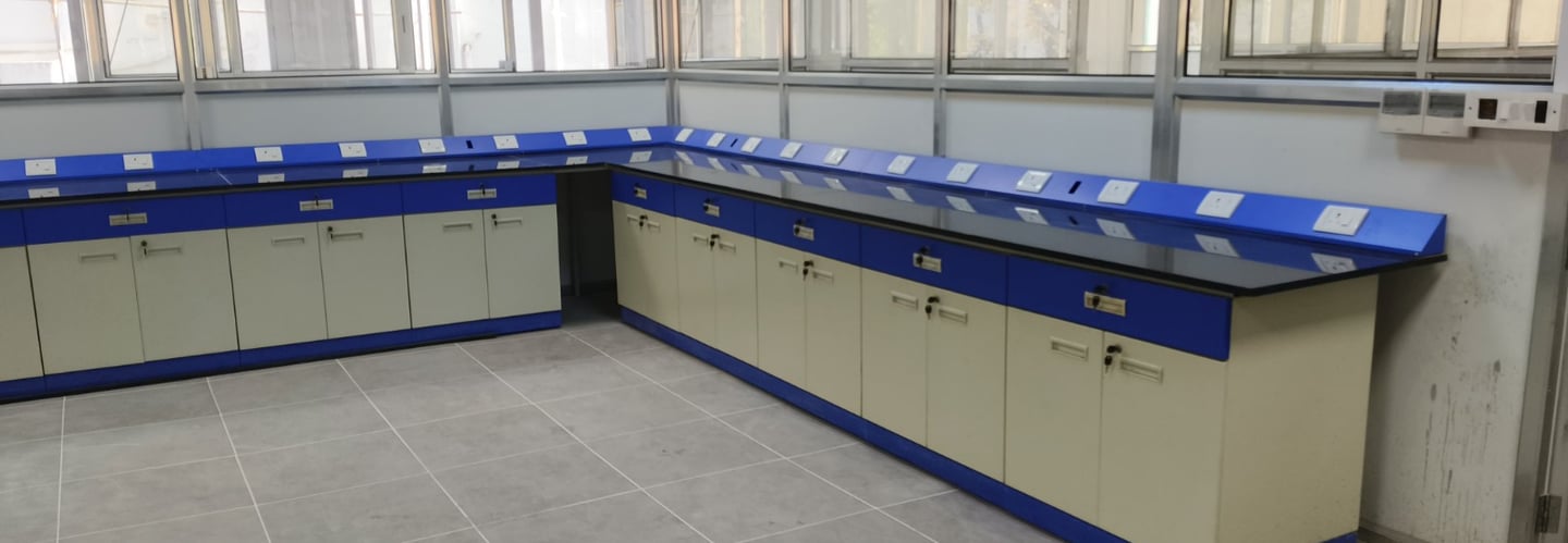 Lab table built for chemical resistant surface